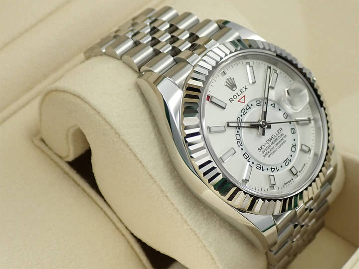 ロレックス スカイドゥエラー Ref.336934 ステンレススチール/ホワイトゴールド ホワイト文字盤 ジュビリーブレスレット 未使用 4KJAUZUS