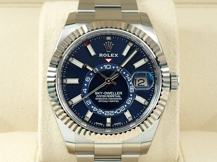 ロレックス スカイドゥエラー Ref.326934 ステンレススチール/ホワイトゴールド ブルー文字盤 オイスターブレスレット