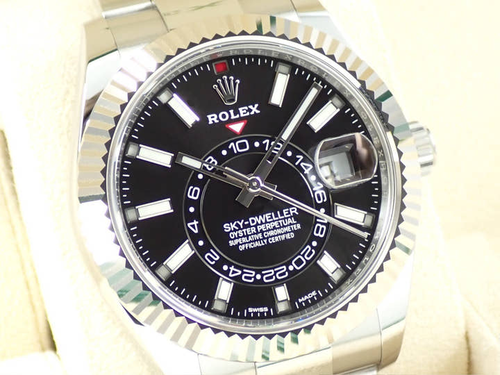 ロレックス スカイドゥエラー Ref.326934 ステンレススチール/ホワイトゴールド ブラック文字盤 オイスターブレスレット