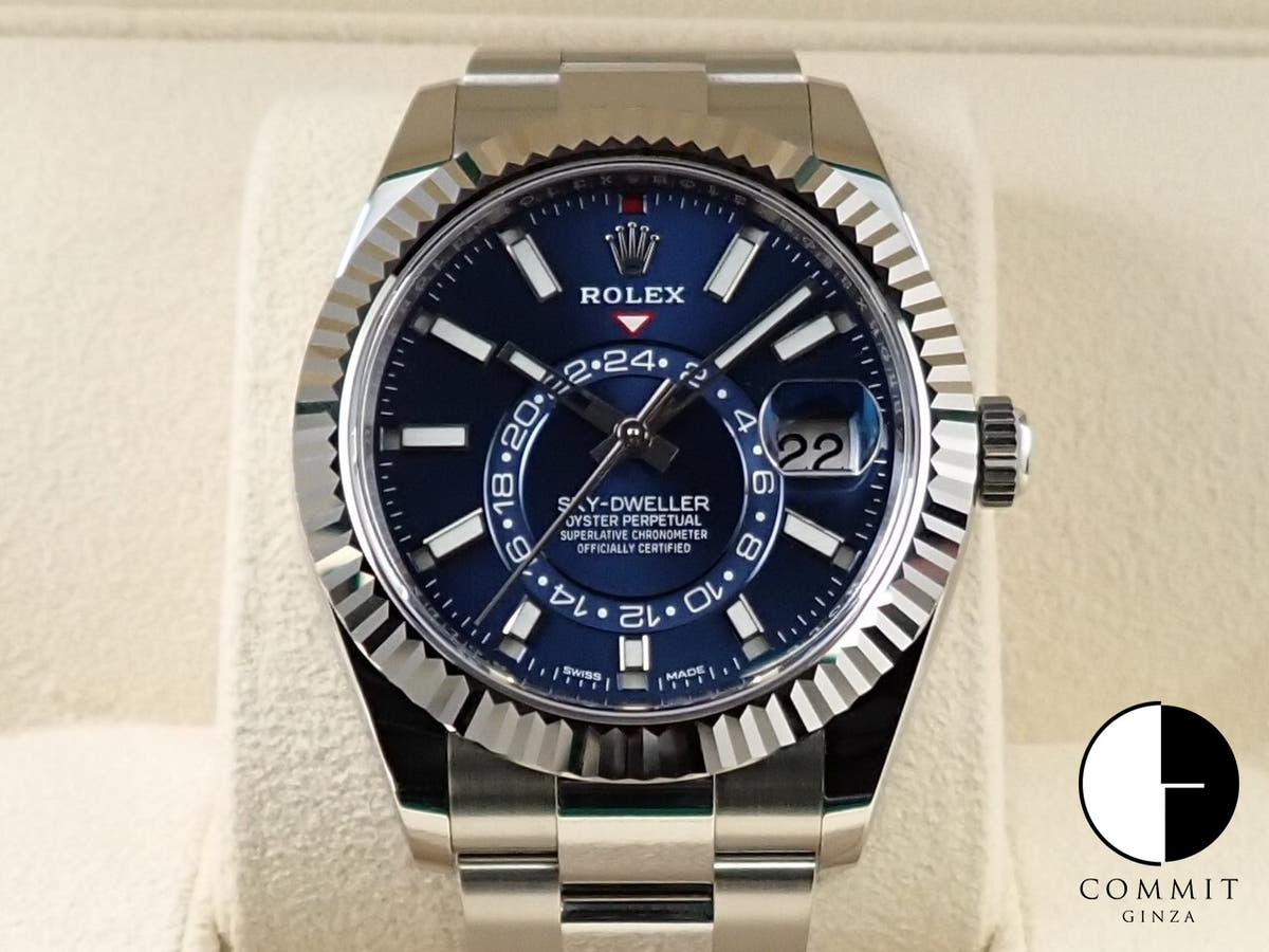 ロレックス スカイドゥエラー Ref.326934 ステンレススチール/ホワイトゴールド ブルー文字盤 オイスターブレスレット