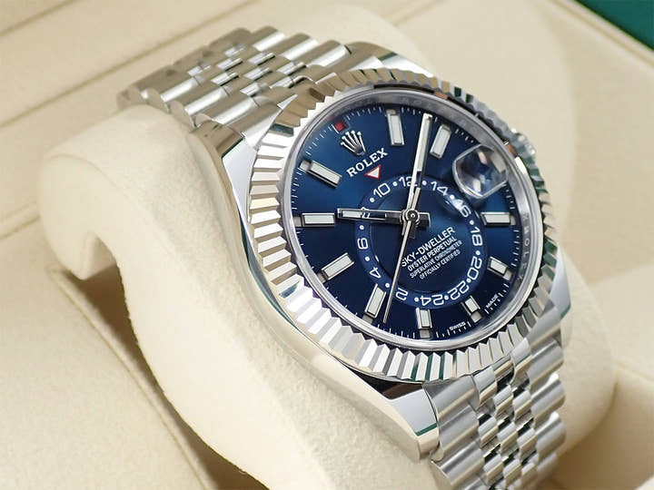 ロレックス スカイドゥエラー Ref.326934 ステンレススチール/ホワイトゴールド ブルー文字盤 ジュビリーブレスレット 美品 U19516V5
