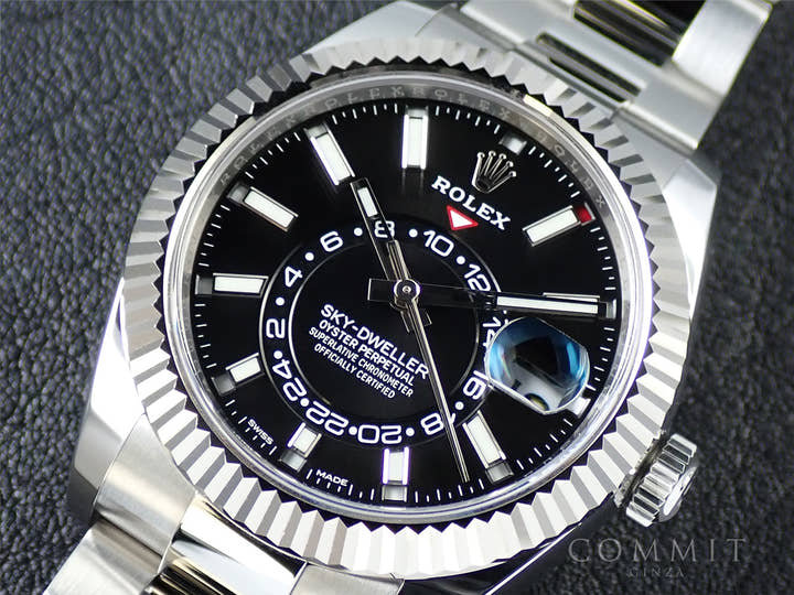 ロレックス スカイドゥエラー Ref.326934 ステンレススチール/ホワイトゴールド ブラック文字盤 オイスターブレスレット