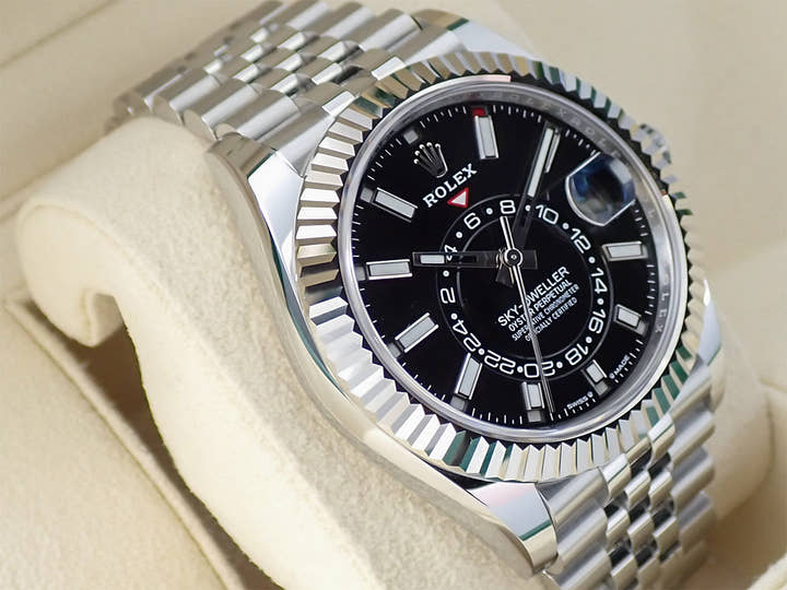 ロレックス スカイドゥエラー Ref.336934 ステンレススチール/ホワイトゴールド ブラック文字盤 ジュビリーブレスレット 極美品 YVYU9241