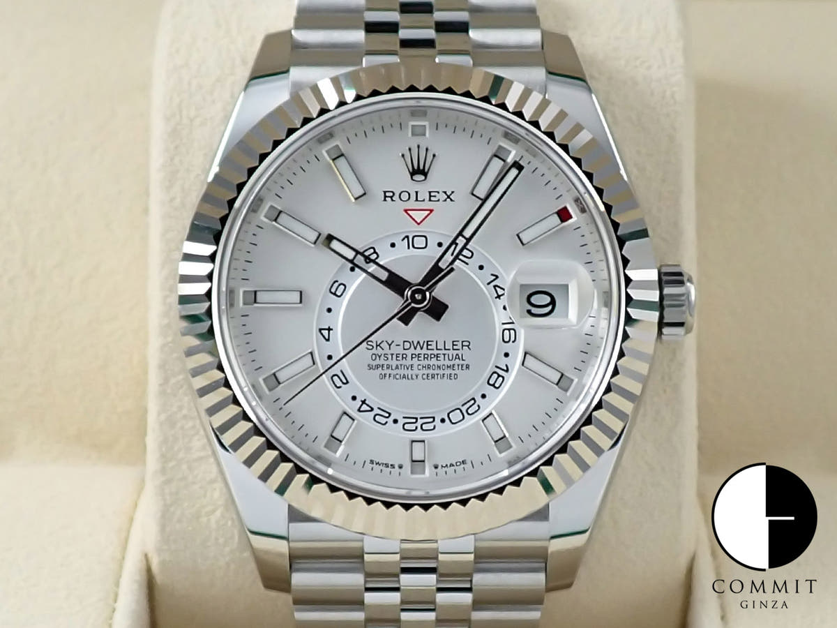 ロレックス スカイドゥエラー Ref.336934 ステンレススチール/ホワイトゴールド ホワイト文字盤 ジュビリーブレスレット 未使用 WA59H269