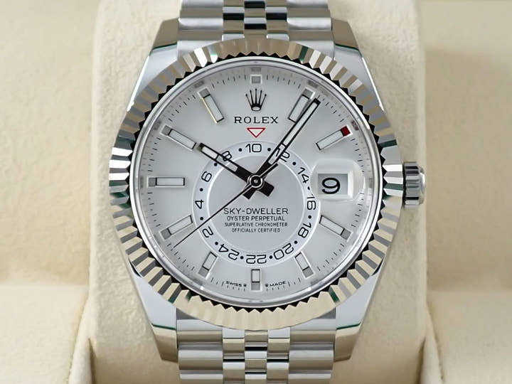ロレックス スカイドゥエラー Ref.336934 ステンレススチール/ホワイトゴールド ホワイト文字盤 ジュビリーブレスレット 未使用 WA59H269