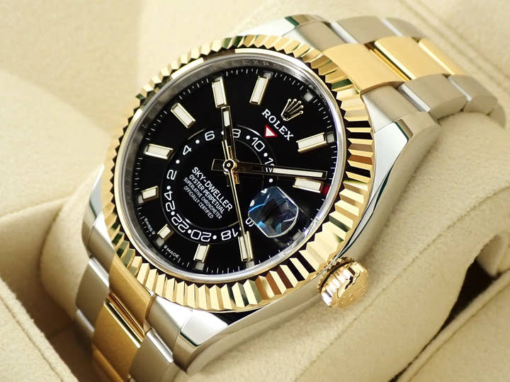 ロレックス スカイドゥエラー Ref.336933 ステンレススチール/イエローゴールド ブライトブラック文字盤 オイスターブレスレット