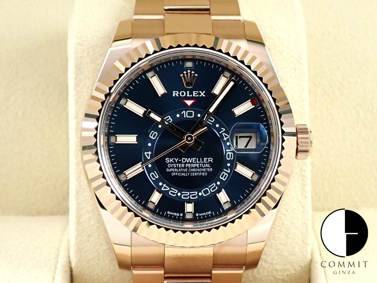 ロレックス スカイドゥエラー Ref.336935 エバーローズゴールド ブルーグリーン文字盤 オイスターブレスレット