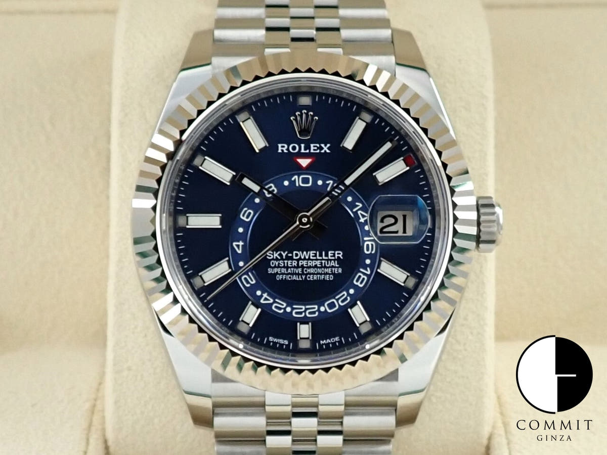 ロレックス スカイドゥエラー Ref.326934 ステンレススチール/ホワイトゴールド ブルー文字盤 ジュビリーブレスレット 未使用 HP1S47J1