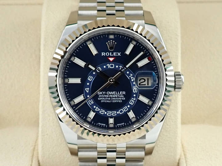 ロレックス スカイドゥエラー Ref.326934 ステンレススチール/ホワイトゴールド ブルー文字盤 ジュビリーブレスレット 未使用 HP1S47J1