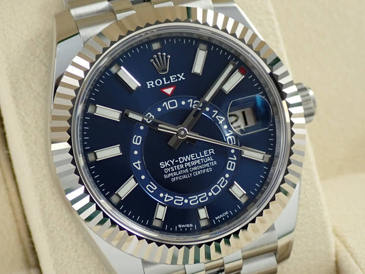 ロレックス スカイドゥエラー Ref.326934 ステンレススチール/ホワイトゴールド ブルー文字盤 ジュビリーブレスレット 未使用 HP1S47J1