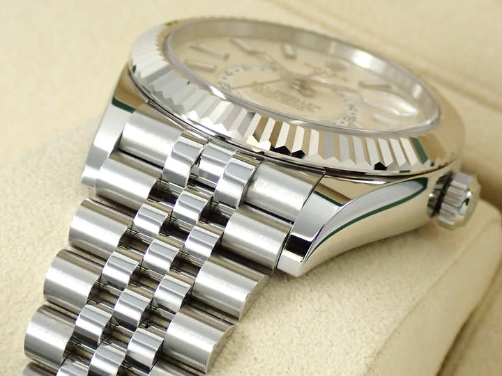 ロレックス スカイドゥエラー Ref.336934 ステンレススチール/ホワイトゴールド ホワイト文字盤 ジュビリーブレスレット 極美品 9ALVCRXK