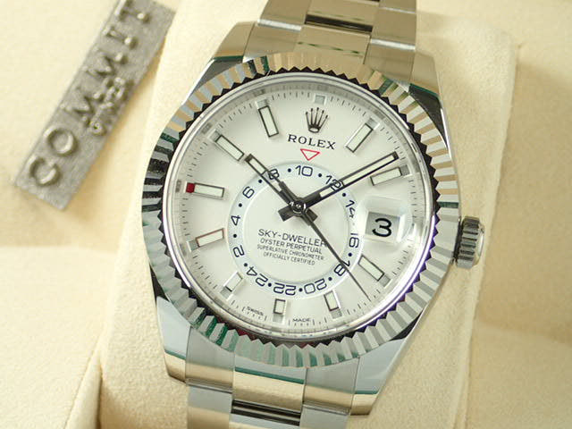 ロレックス スカイドゥエラー Ref.326934 ホワイト文字盤 未使用 sky-dweller-4 オイスターブレスレット