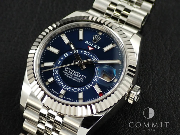 ロレックス スカイドゥエラー Ref.336934 ステンレススチール/ホワイトゴールド ブルー文字盤 ジュビリーブレスレット 極美品 Z7860VM5
