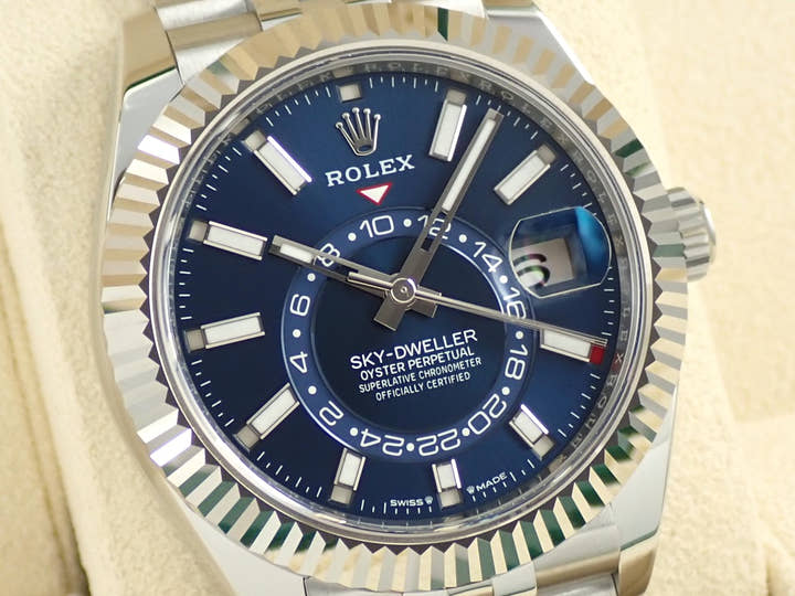 ロレックス スカイドゥエラー Ref.336934 ステンレススチール/ホワイトゴールド ブルー文字盤 ジュビリーブレスレット 極美品 Z7860VM5