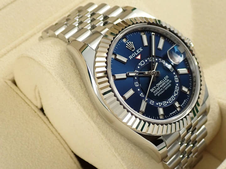 ロレックス スカイドゥエラー Ref.336934 ステンレススチール/ホワイトゴールド ブルー文字盤 ジュビリーブレスレット 極美品 Z7860VM5