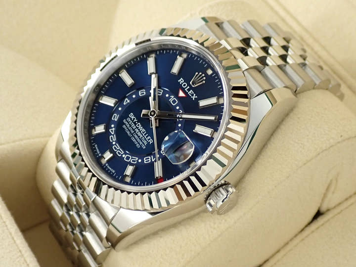ロレックス スカイドゥエラー Ref.336934 ステンレススチール/ホワイトゴールド ブルー文字盤 ジュビリーブレスレット 極美品 Z7860VM5