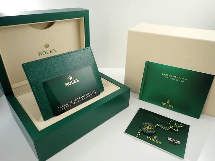 ロレックス スカイドゥエラー Ref.336934 ステンレススチール/ホワイトゴールド ブルー文字盤 ジュビリーブレスレット 極美品 Z7860VM5