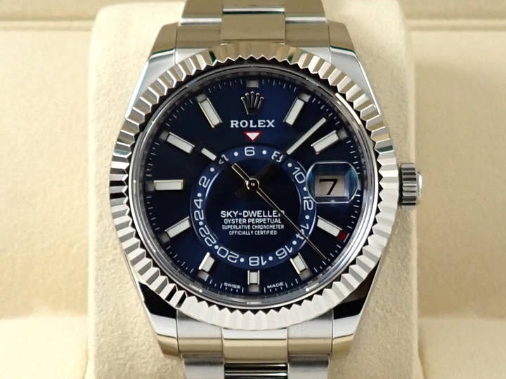 ロレックス スカイドゥエラー Ref.326934 ステンレススチール/ホワイトゴールド ブルー文字盤 オイスターブレスレット