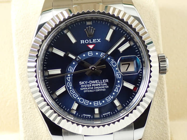 ロレックス スカイドゥエラー Ref.326934 ステンレススチール/ホワイトゴールド ブルー文字盤 オイスターブレスレット