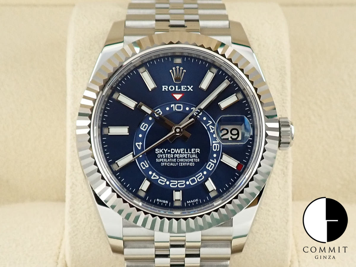 ロレックス スカイドゥエラー Ref.326934 ステンレススチール/ホワイトゴールド ブルー文字盤 ジュビリーブレスレット 未使用 5Y02Z817