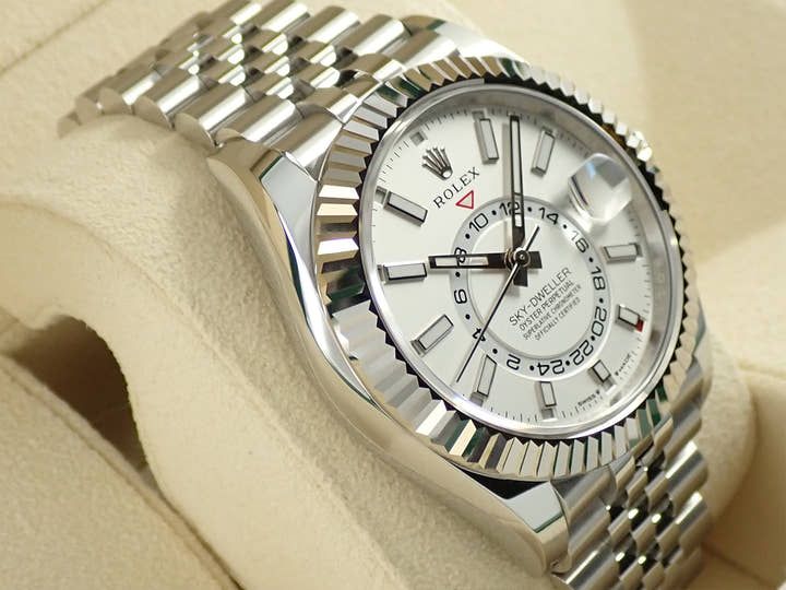 ロレックス スカイドゥエラー Ref.336934 ステンレススチール/ホワイトゴールド ホワイト文字盤 ジュビリーブレスレット 未使用 TVMTSC81