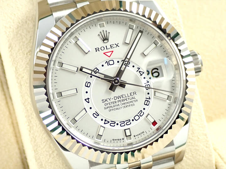 ロレックス スカイドゥエラー Ref.336934 ステンレススチール/ホワイトゴールド ホワイト文字盤 ジュビリーブレスレット 未使用 TVMTSC81