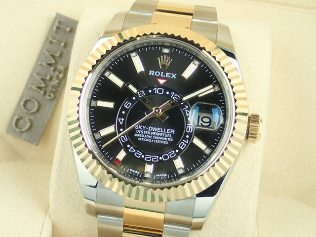 ロレックス スカイドゥエラー Ref.326933 ブラック文字盤 未使用 sky-dweller-5 オイスターブレスレット