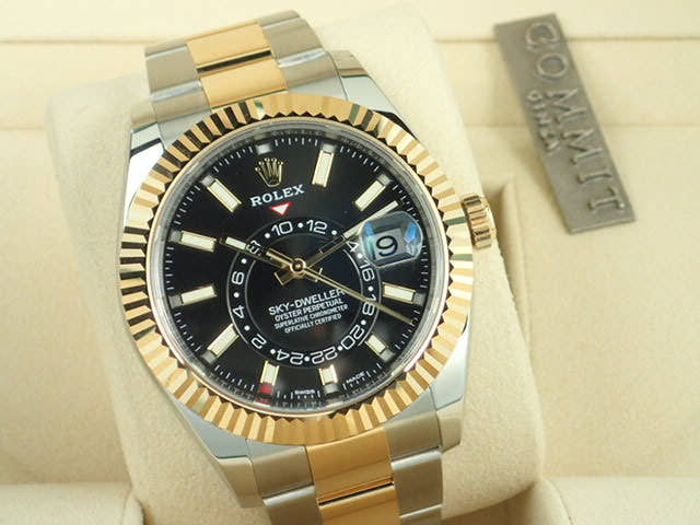 ロレックス スカイドゥエラー Ref.326933 ブラック文字盤 未使用 sky-dweller-5 オイスターブレスレット