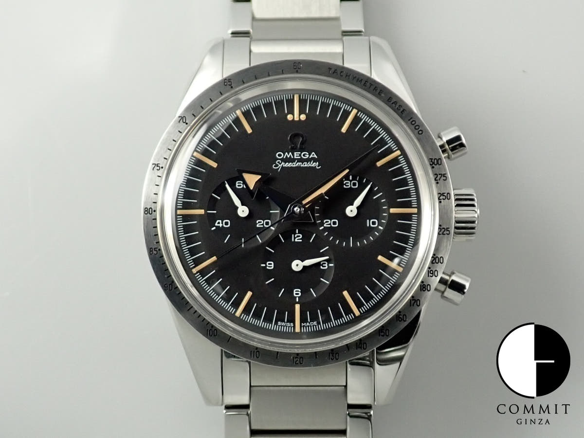 オメガ スピードマスター '57 クロノグラフ 38.6MM Ref.311.10.39.30.01.001 ブラック文字盤 極美品 4H9HV369