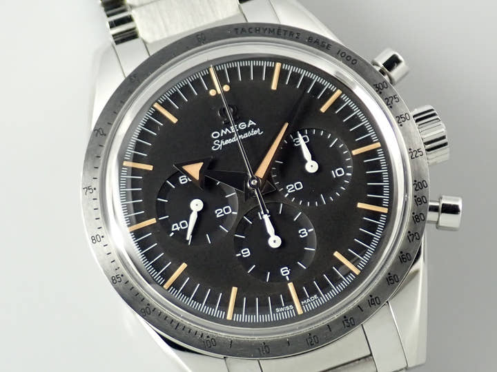 オメガ スピードマスター '57 クロノグラフ 38.6MM Ref.311.10.39.30.01.001 ブラック文字盤 極美品 747S9RHM