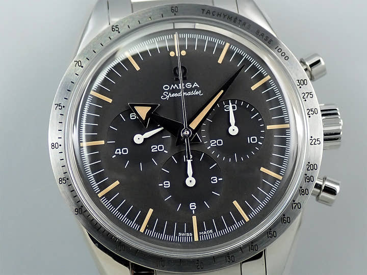オメガ スピードマスター '57 クロノグラフ 38.6MM Ref.311.10.39.30.01.001 ブラック文字盤 美品 65AXZKUH