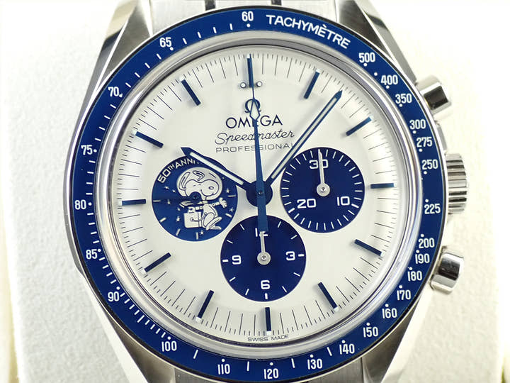 オメガ スピードマスター シルバースヌーピーアワード アポロ13号 50周年記念 Ref.310.32.42.50.02.001 シルバー文字盤 極美品 24W7F4TF