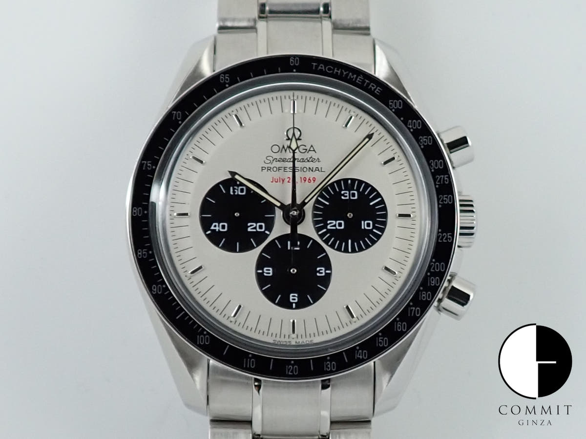オメガ スピードマスター プロフェッショナル アポロ11号 35周年記念 Ref.3569.31.00 シルバー文字盤 美品 H7433W30