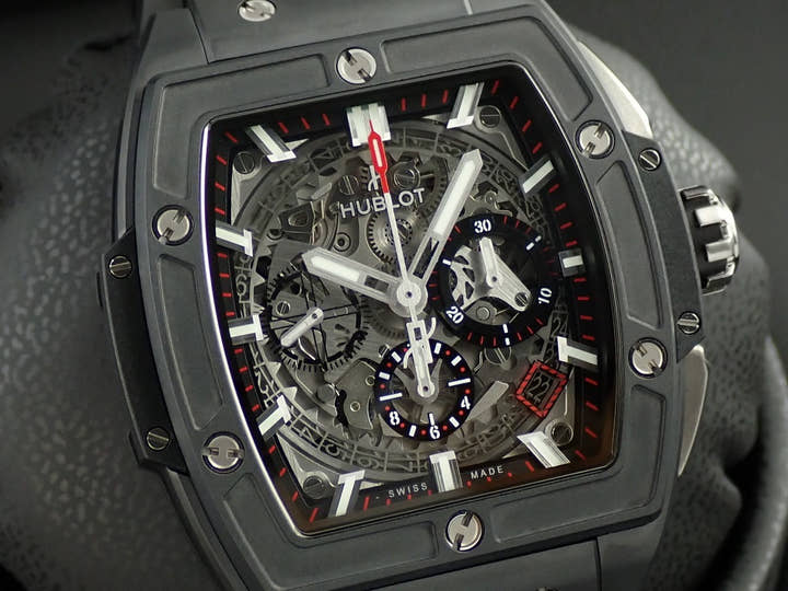 ウブロ スピリット オブ ビッグ・バン ブラックマジック Ref.641.CI.0173.RX スケルトン文字盤 美品 48070T40