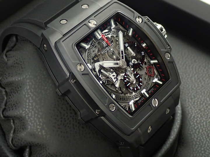 ウブロ スピリット オブ ビッグ・バン ブラックマジック Ref.641.CI.0173.RX スケルトン文字盤 美品 48070T40