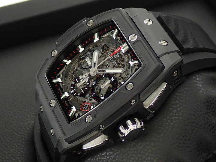 ウブロ スピリット オブ ビッグ・バン ブラックマジック Ref.641.CI.0173.RX スケルトン文字盤 美品 48070T40