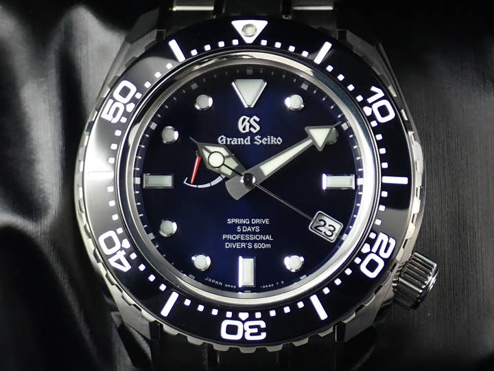グランドセイコー スプリングドライブ スポーツコレクション 5DAYS Ref.SLGA001 ブルー文字盤 美品 40YY37RM