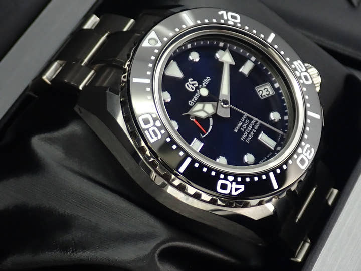 グランドセイコー スプリングドライブ スポーツコレクション 5DAYS Ref.SLGA001 ブルー文字盤 美品 40YY37RM