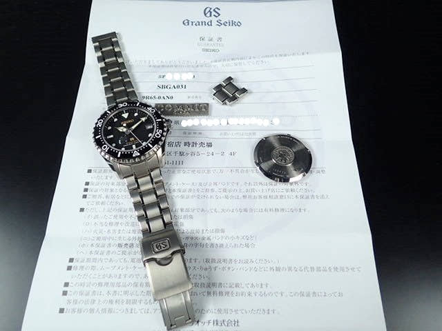 グランドセイコー スプリングドライブ Ref.SBGA031 ブラック文字盤 中古 spring-drive-9