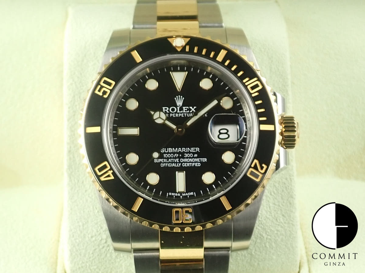 ロレックス サブマリーナー デイト Ref.116613LN ステンレススチール/イエローゴールド ブラック文字盤