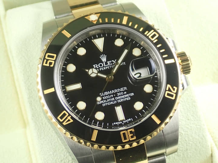 ロレックス サブマリーナー デイト Ref.116613LN ステンレススチール/イエローゴールド ブラック文字盤