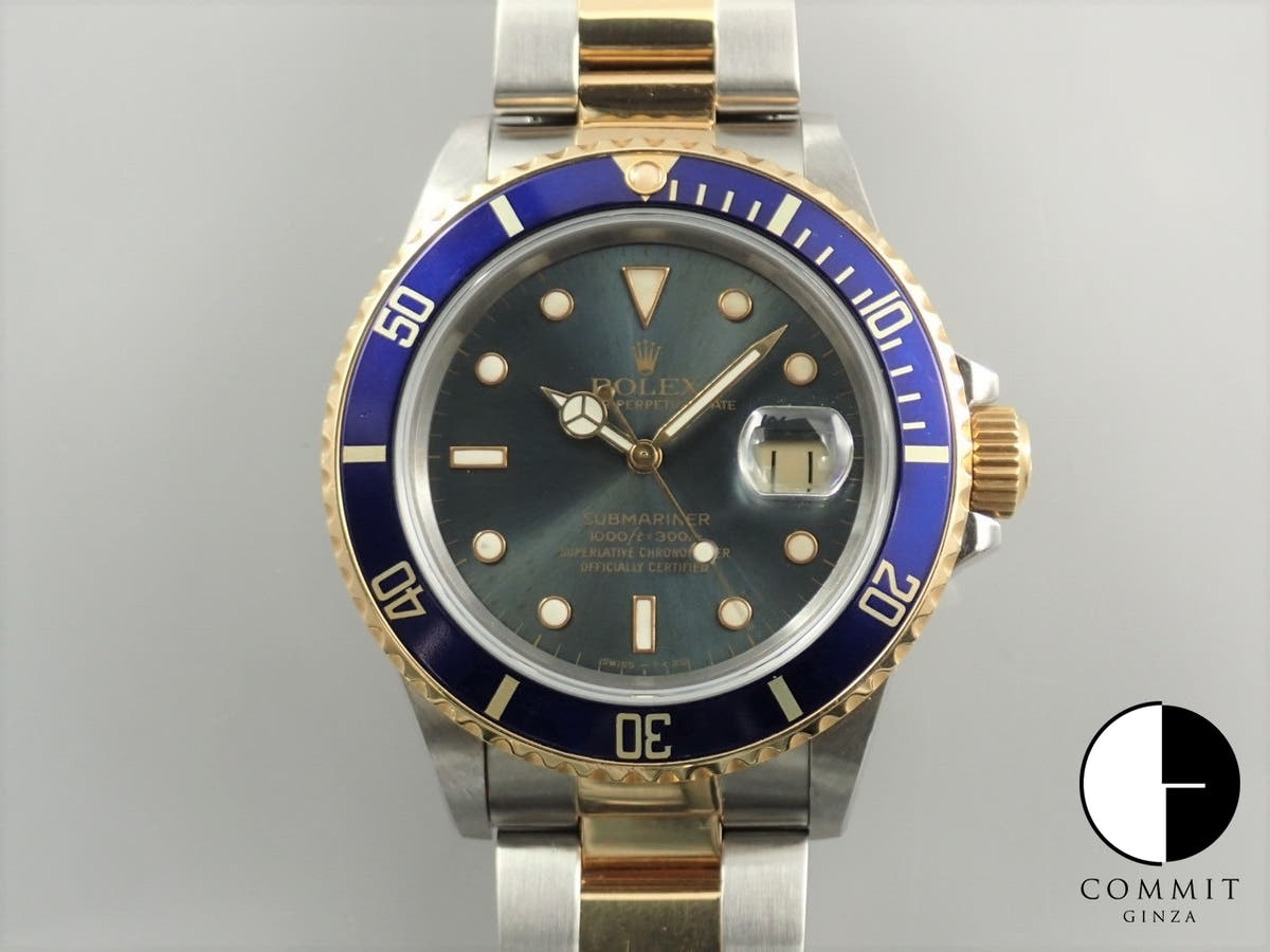 ロレックス サブマリーナー デイト Ref.16803 ステンレススチール/イエローゴールド ブルー文字盤