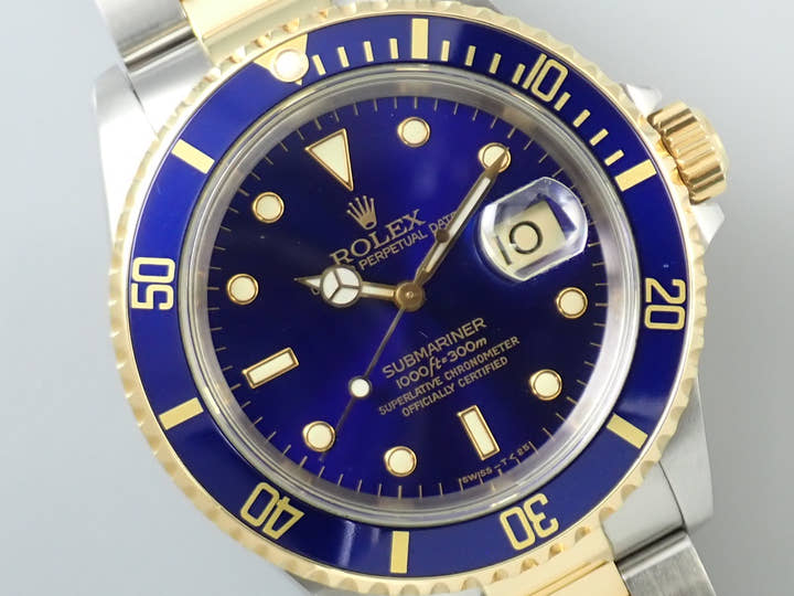 ロレックス サブマリーナー デイト Ref.16613 ステンレススチール/イエローゴールド ブルー文字盤