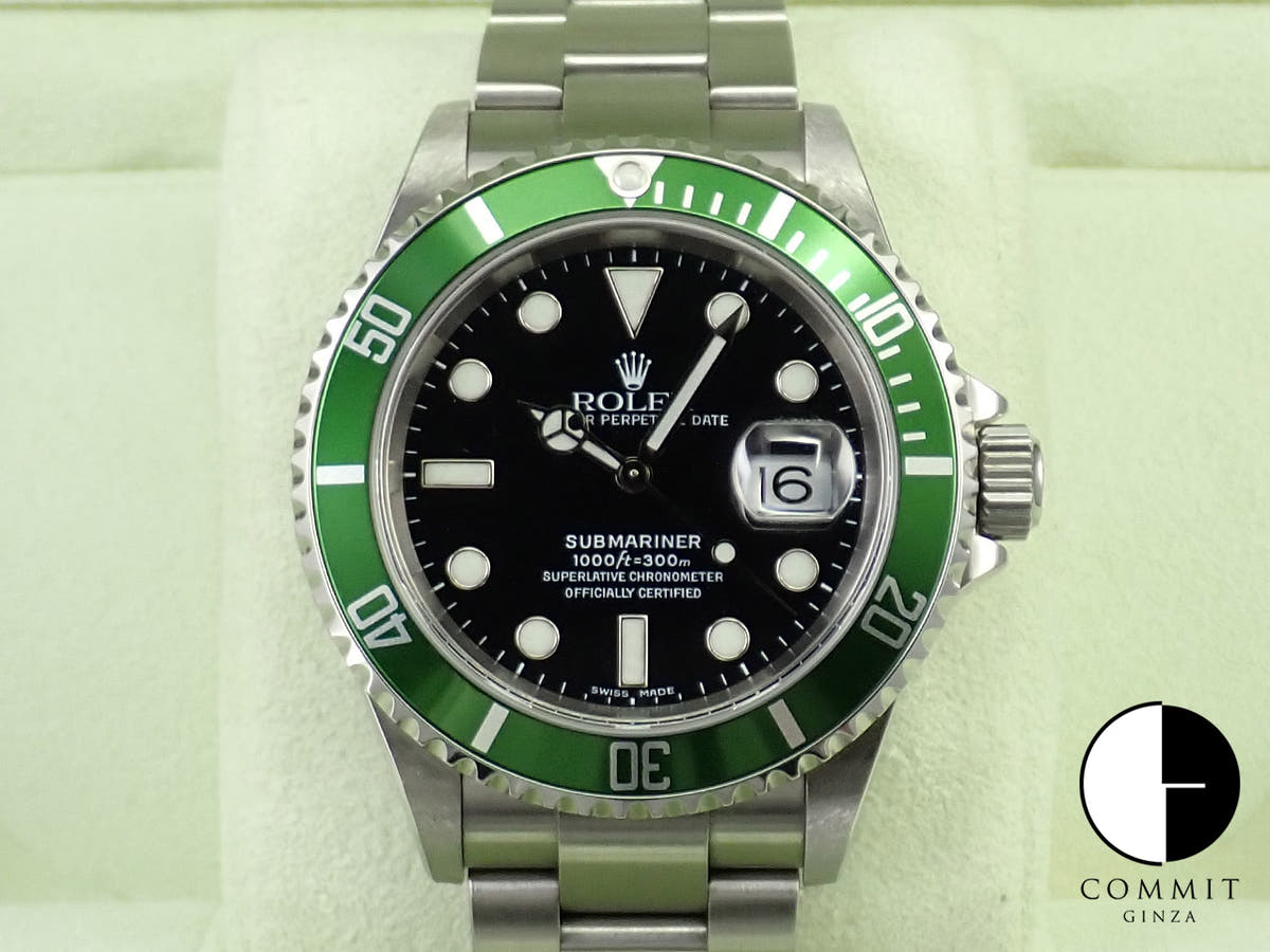 ロレックス サブマリーナー デイト Ref.16610LV ステンレススチール ブラック文字盤