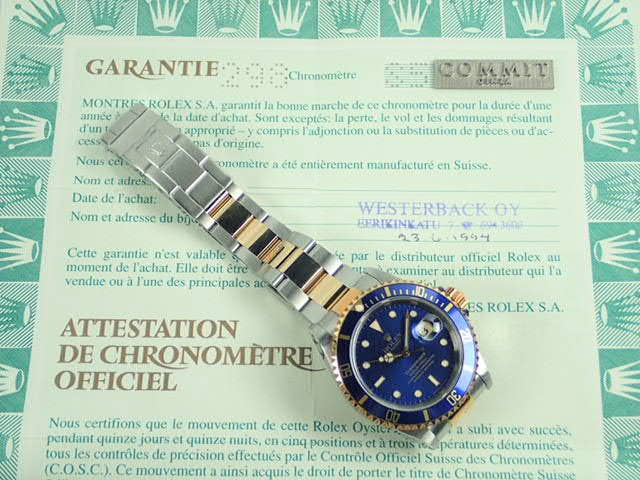 ロレックス サブマリーナー Ref.16613 ブルー文字盤 中古 submariner-229
