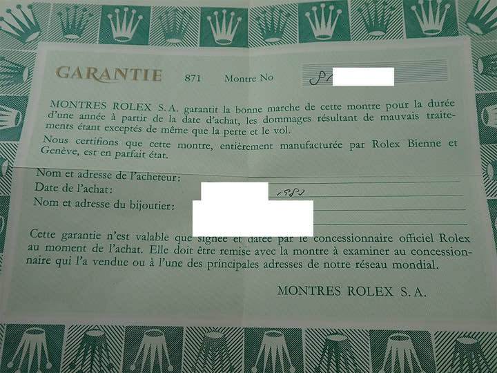 Rolex Submariner <Warranty, Box, etc.>