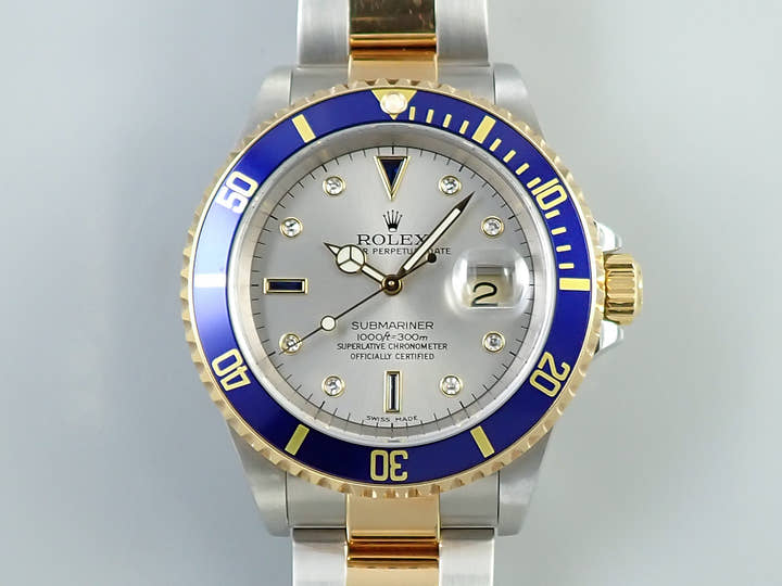 ロレックス サブマリーナー デイト Ref.16613SG ステンレススチール/イエローゴールド グレー文字盤