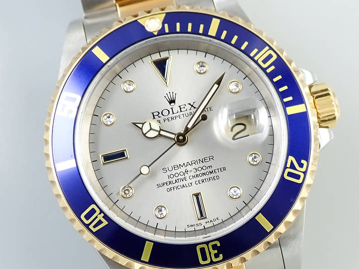 ロレックス サブマリーナー デイト Ref.16613SG ステンレススチール/イエローゴールド グレー文字盤