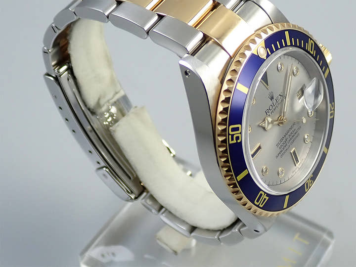 ロレックス サブマリーナー デイト Ref.16613SG ステンレススチール/イエローゴールド グレー文字盤