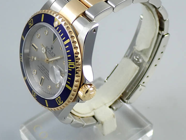 ロレックス サブマリーナー デイト Ref.16613SG ステンレススチール/イエローゴールド グレー文字盤
